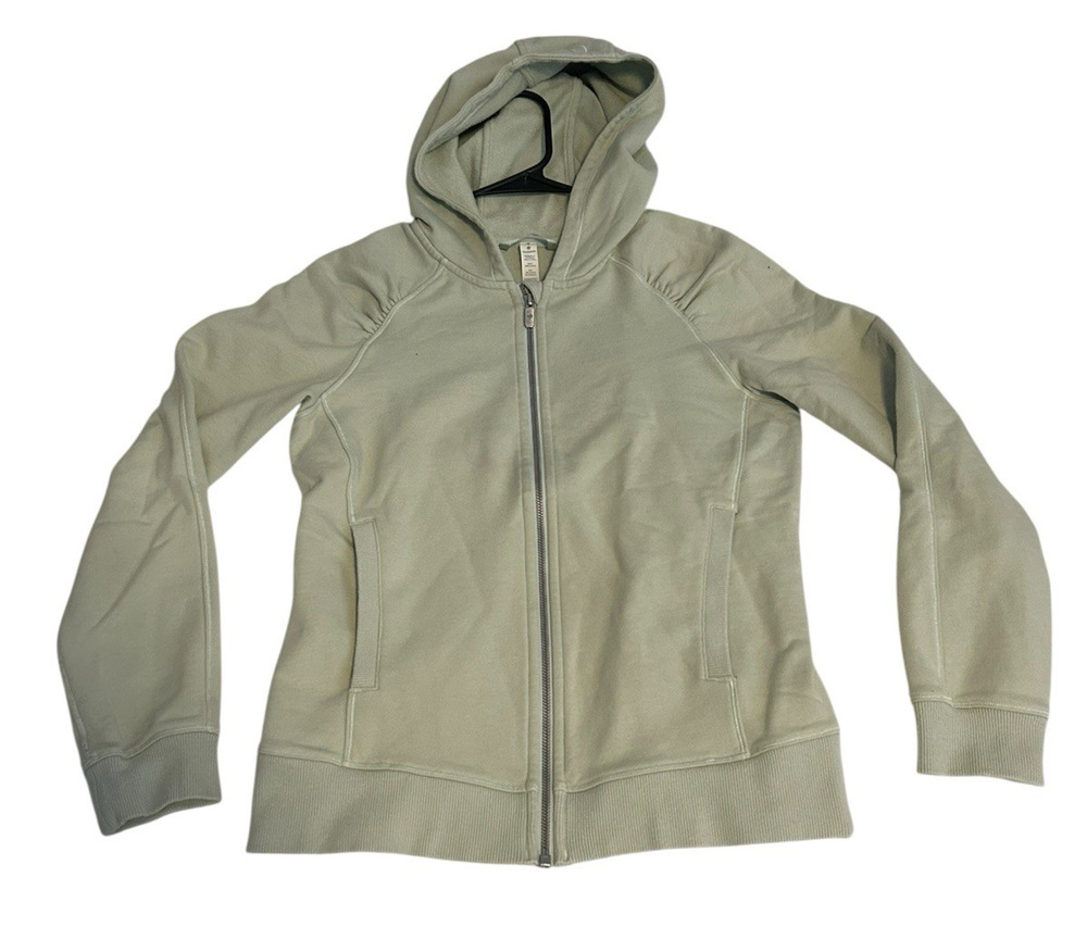 Lululemon Hoodie Womens 6 Mint Scuba Light Cotton Fleece Sweatshirt Heathered - Picture 1 of 12
